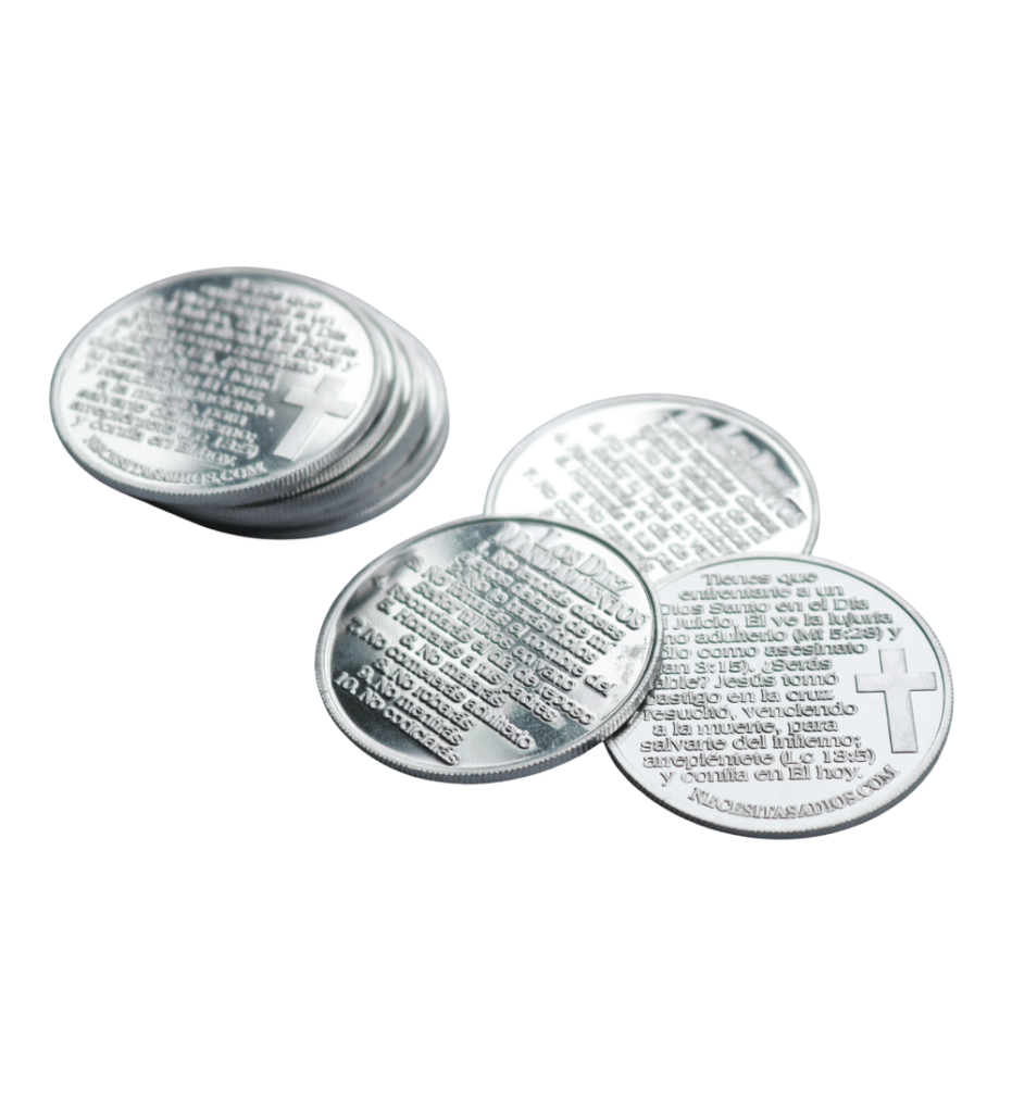 Moneda Evangelística 10Mandamientos